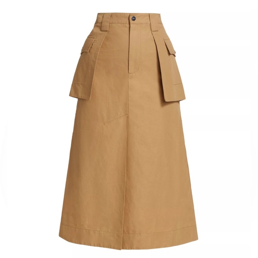 Ganni Cargo Pocket Skirt – Tan small